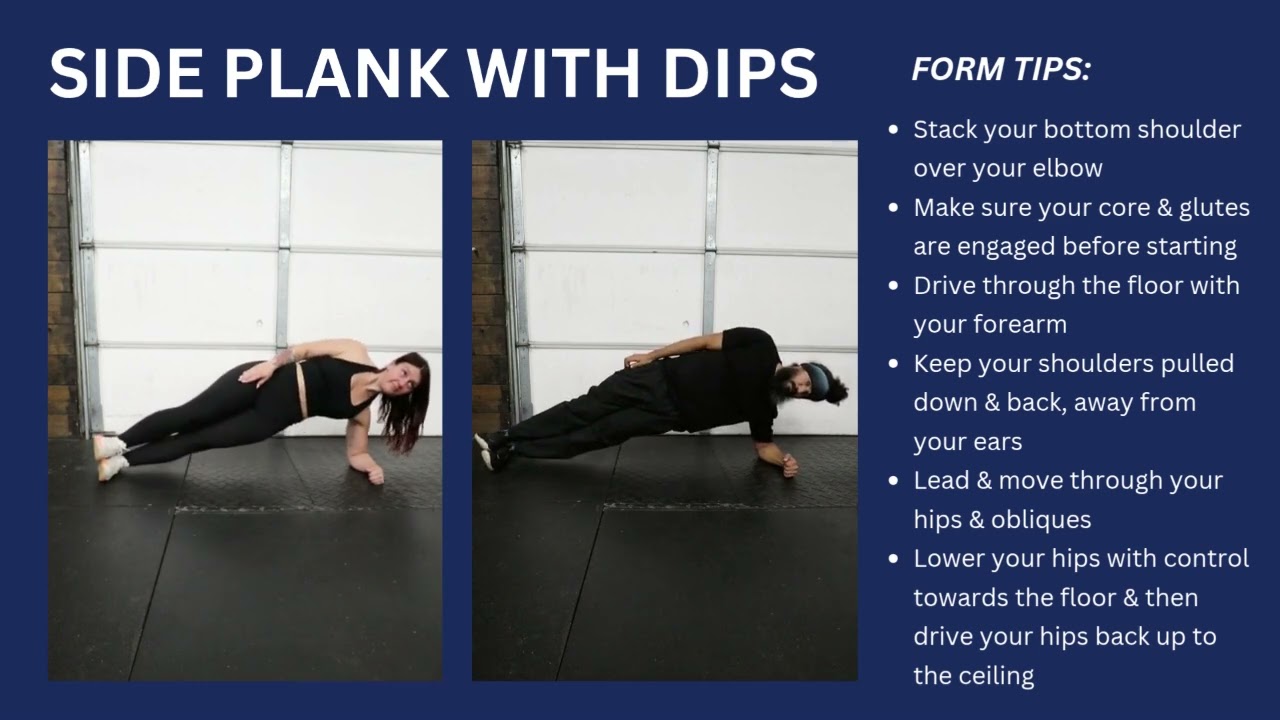 How to Perform Side Planks with Dips | Exercise Tutorial & Form Tips