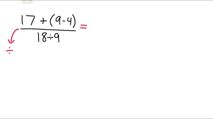 PEMDAS Video (Fraction Bar)