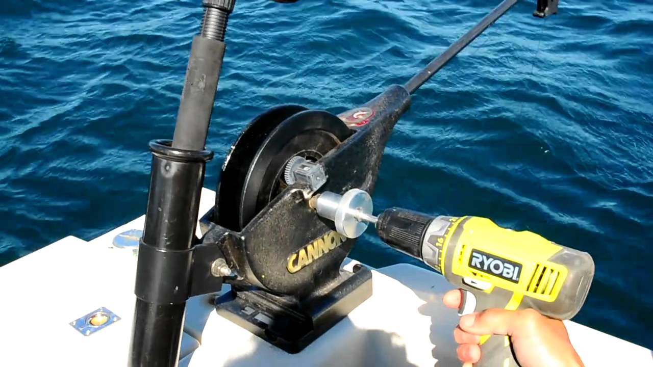Add power to any Cannon Manual Downrigger Uni-Troll with the RiggerEase! 