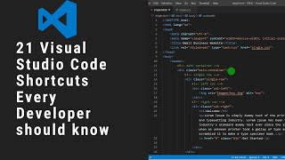 21 Visual Studio Code Shortcuts Every Developer should know