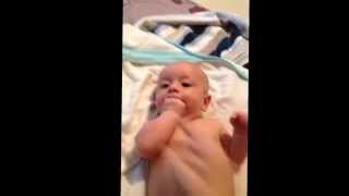 After bath giggles with mommy