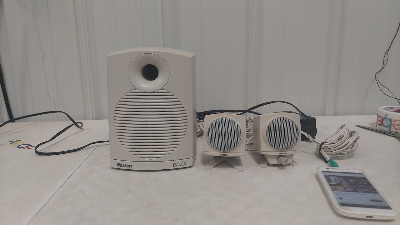 Boston Acoustics BA635 Computer Speakers system - YouTube