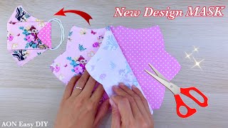 New Design Face Mask 2021 | Beautiful 3D Mask | Breathable Face Mask Easy Pattern Sewing Tutorial