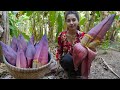 Fresh flower banana and cook food recipe delicious - Polin lifestyle