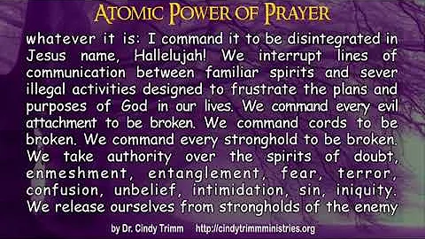 Atomic Power of Prayer by Dr Cindy Trimm!