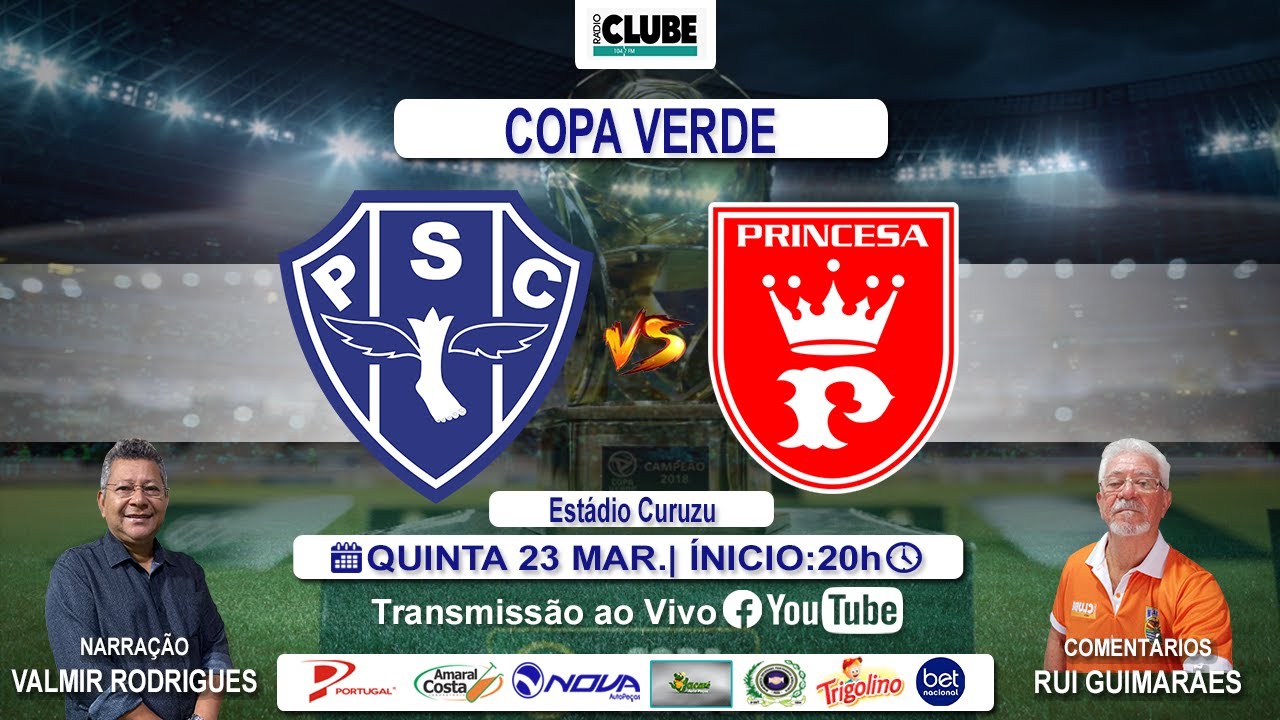 PAYSANDU X PRINCESA DO SOLIMÕESAM COPA VERDE 23.03.2023 YouTube PAYSANDU X PRINCESA DO SOLIMÕESAM COPA VERDE 23.03.2023 YouTube
