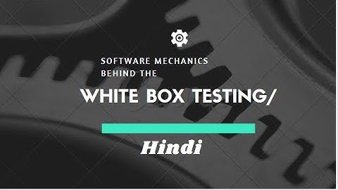 White Box Testing In Hindi | Black Box Testing In Hindi | Software Testing Tutorials