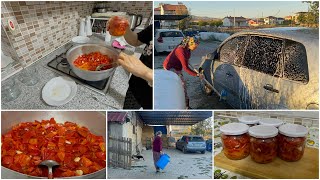 Közlenmeden Yapilan Yağli Kirmizi Bi̇ber Turşusu Yaptimaraba Yikadik Vlog