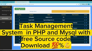 Task Management System in PHP and Mysql with free Source code 💯 Download 🔥💪