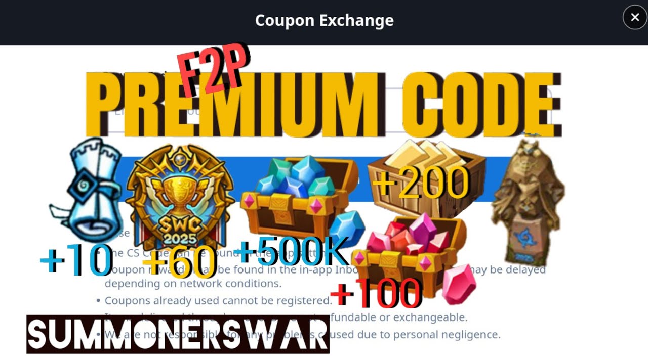 Primium Code 3 NEW PREMIUM CODE EUROPE CUP | Summoners War - YouTube