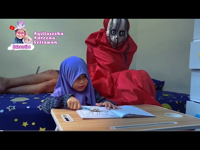 AQILA BELAJAR BARENG POCONG MERAH class=