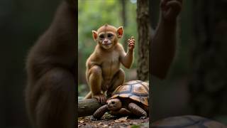 kura kura dan monyet #kurakura #turtle#monyet #monkey #kucing #cat #funny #kitten #imut
