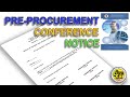 PRE-PROCUREMENT CONFERENCE NOTICE | BARANGAY ACCOUNTING