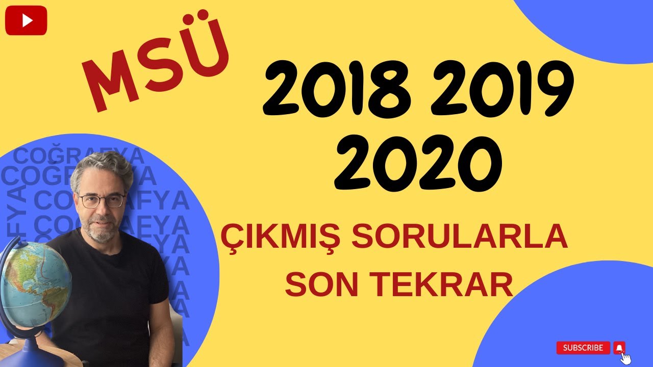 2024 MSÜ COĞRAFYA ÇIKMIŞ SORULAR| Son Tekrar | Ferhat VAROL