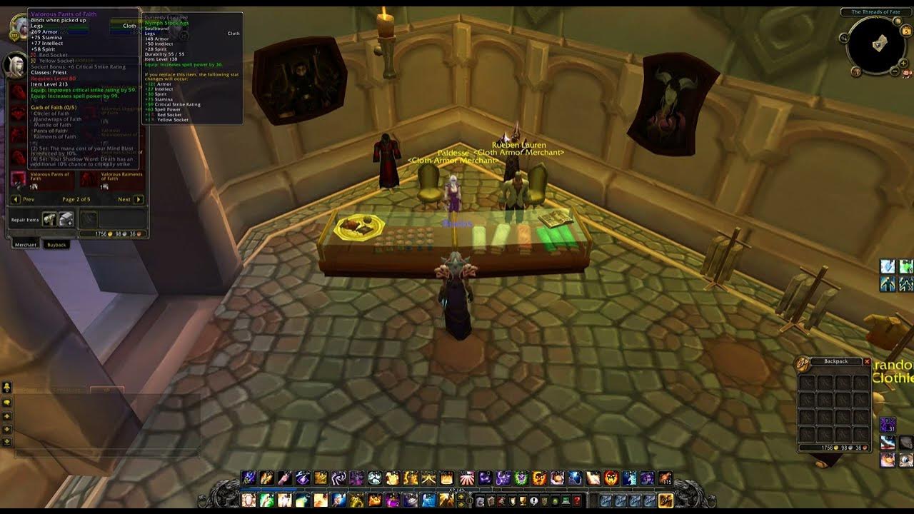 PRIEST Legplates of the Lost Conqueror Turn in Location, WoW Wotlk