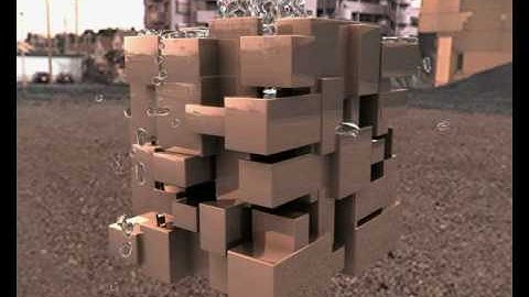 Square Fountain C4D testrender