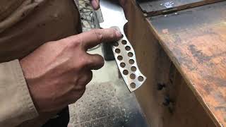 Prepare to taper a tang (hollow grind) 10