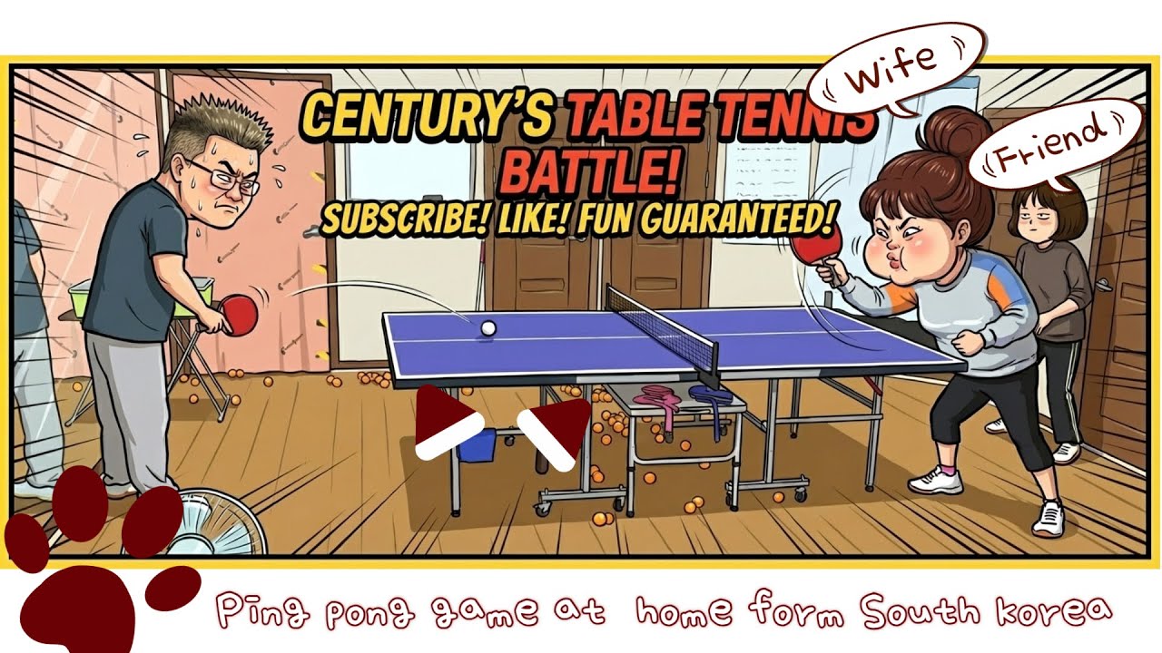 Table tennis (Ping pong) at home in South Korea (no.1) 