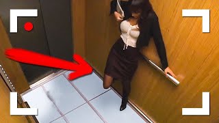 10 Riskante Momente im Fahrstuhl, die auf Kamera aufgenommen wurden