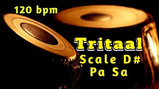 Tritaal | 120 bpm | Scale D# | With Tanpura Pa Sa | HD Quality Sound | Tabla Online