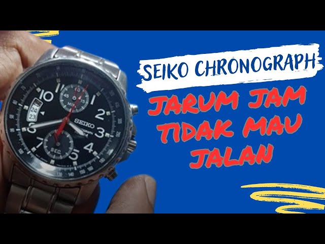 Servie jam Seiko Chronograph | Jarum jam tidak jalan | kiriman jayapura class=