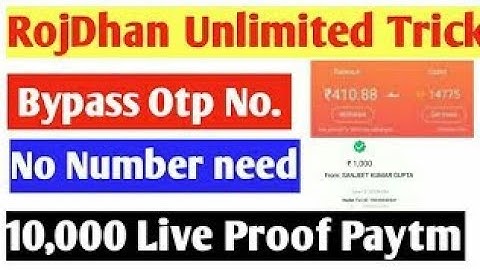 Rojdhan App Unlimited Refer Otp Bypass Trick @How to? Paytm Loot"