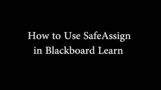 SafeAssign Tutorial