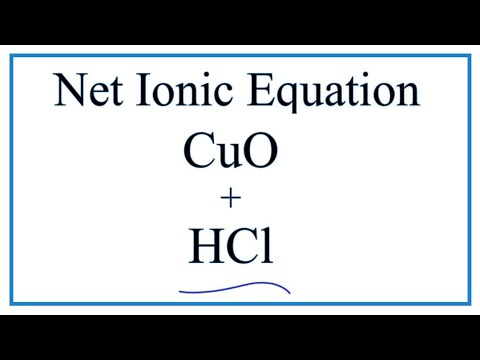 Как написать чистое ионное уравнение для CuO + HCl = CuCl2 + H2O