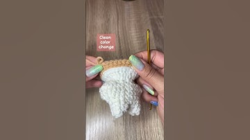 Clean color change in 30 seconds #Crochet