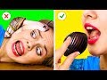 THỬ THÁCH ĐỒ ĂN VS CHOCOLATE || Thử Thách Tik Tok Vui Nhộn từ 123 GO! GOLD