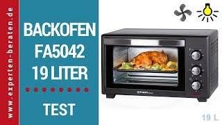 Elektrischer Backofen Fa5042 19 Liter Von Tzs First Austria Test Video