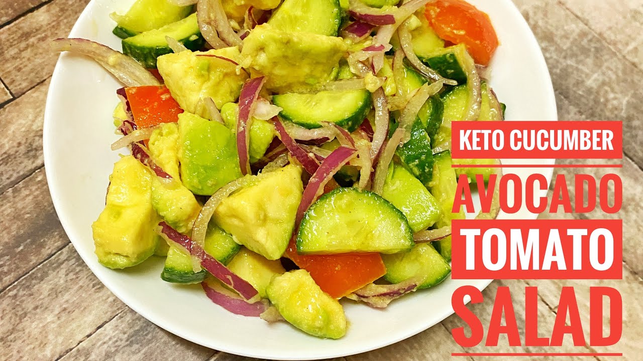 Keto Cucumber Avocado Tomato Salad YouTube
