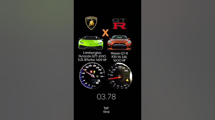 Lamborghini Huracán GTT-XV10 5.2L BiTurbo 1439 HP vs Nissan GT-R R35 V6 3.8L 1600 HP