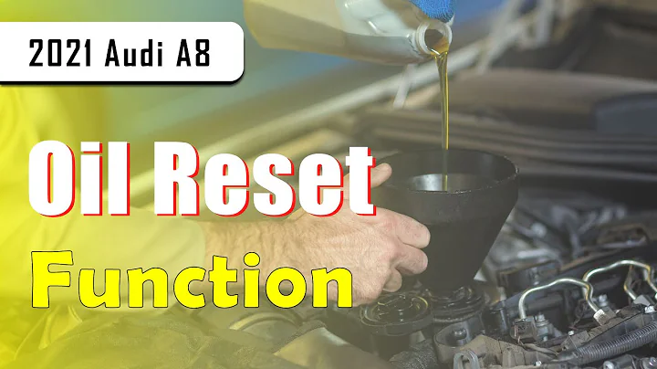 How to Use Oil Reset Function on SDS | 2021 Audi A8