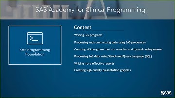 Webinar SAS Academy for Clinical Programming