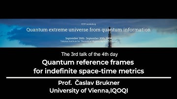 Quantum reference frames for indefinite space-time metrics by Časlav Brukner