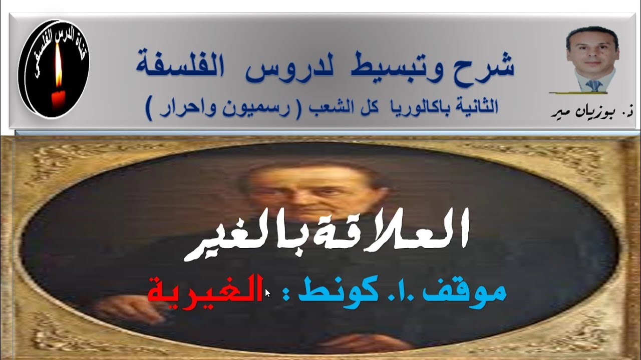 كونط  الغيرية كاساس لعلاقة الانا بالغير