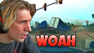 xQc reacts to Bodycam Released in Horrific Semi-Truck Crash (+1)