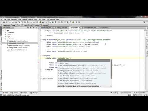 Android Studio Tutorial   60   Inherit Styles