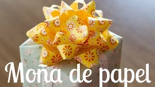 Moña de papel para envolver regalos