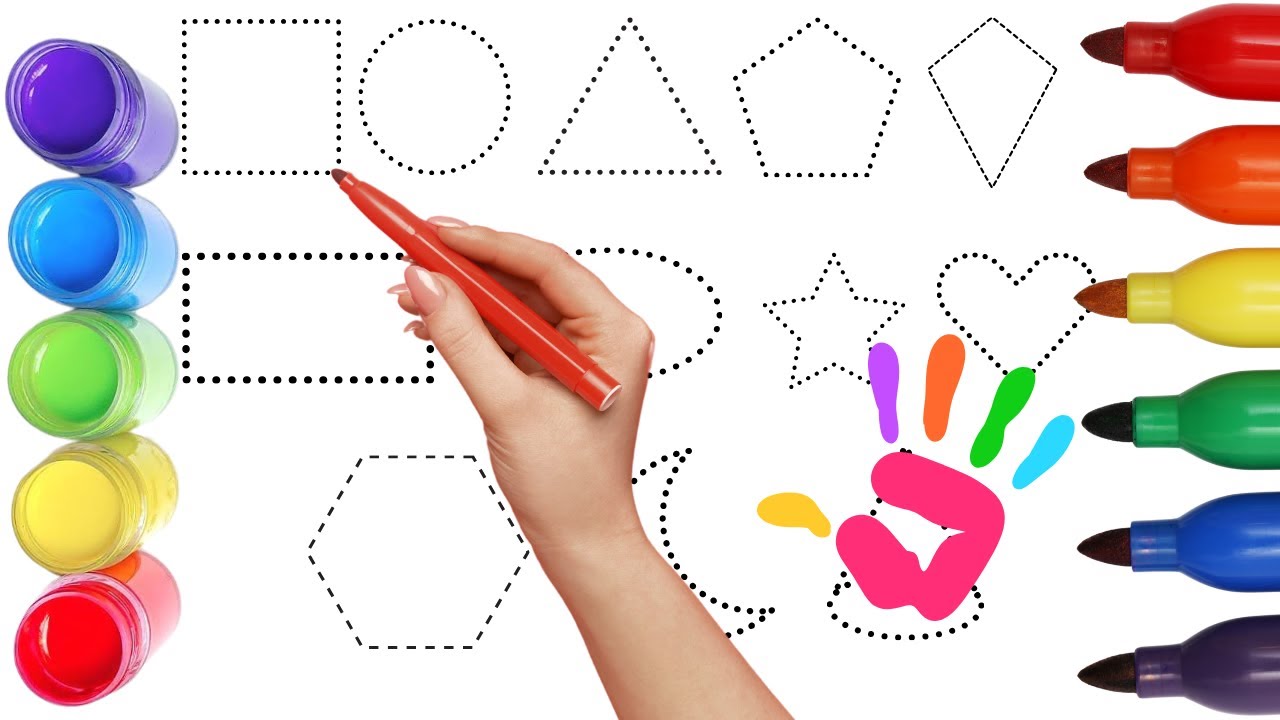 Песня о фигурах для детей, изучение двухмерных фигур и цветов для малышей | Дошкольное обучение