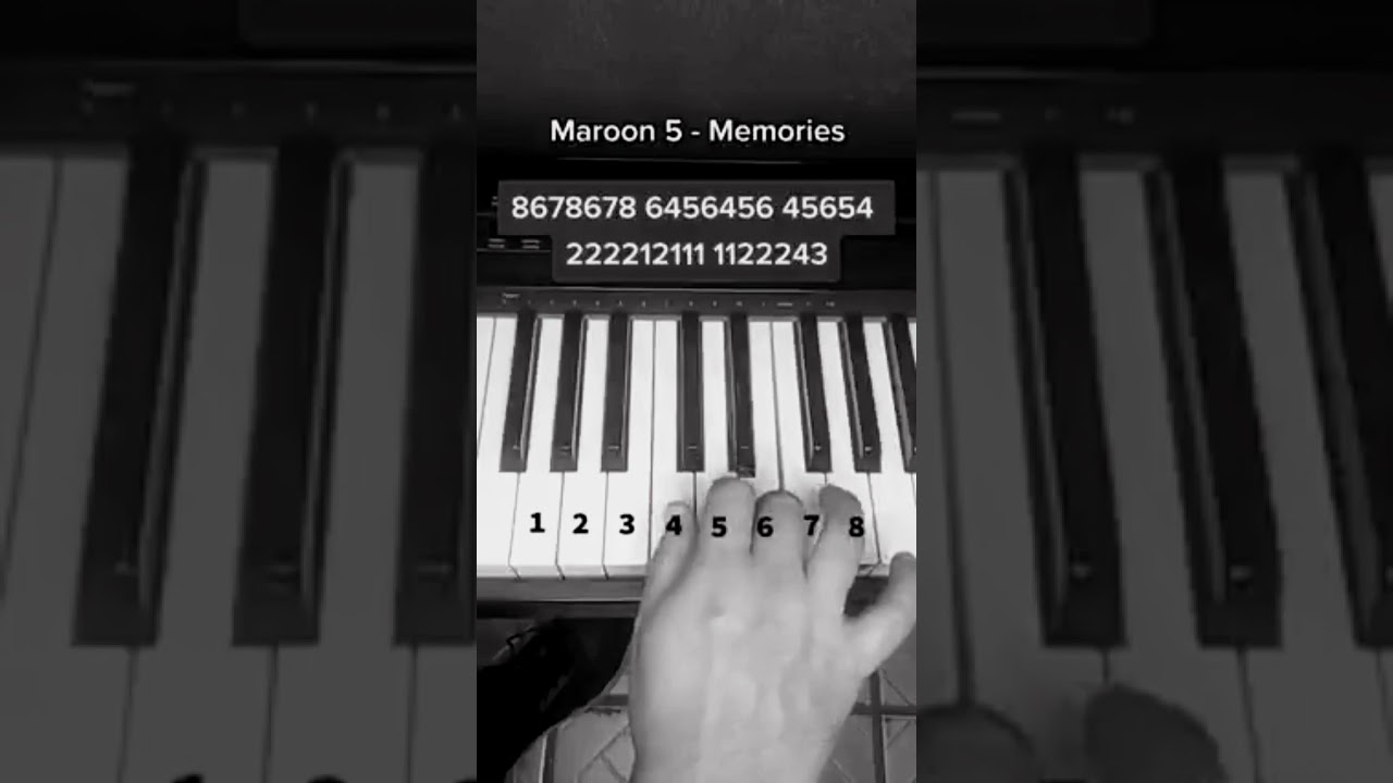 Maroon 5 - Memories - simple piano tutorial