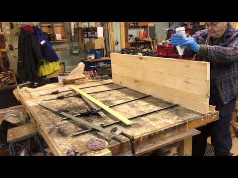 Making office furniture from Arctic Birch, cabinets and desks using basic tools for low cost.