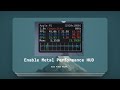 How to enable metal peformance hud