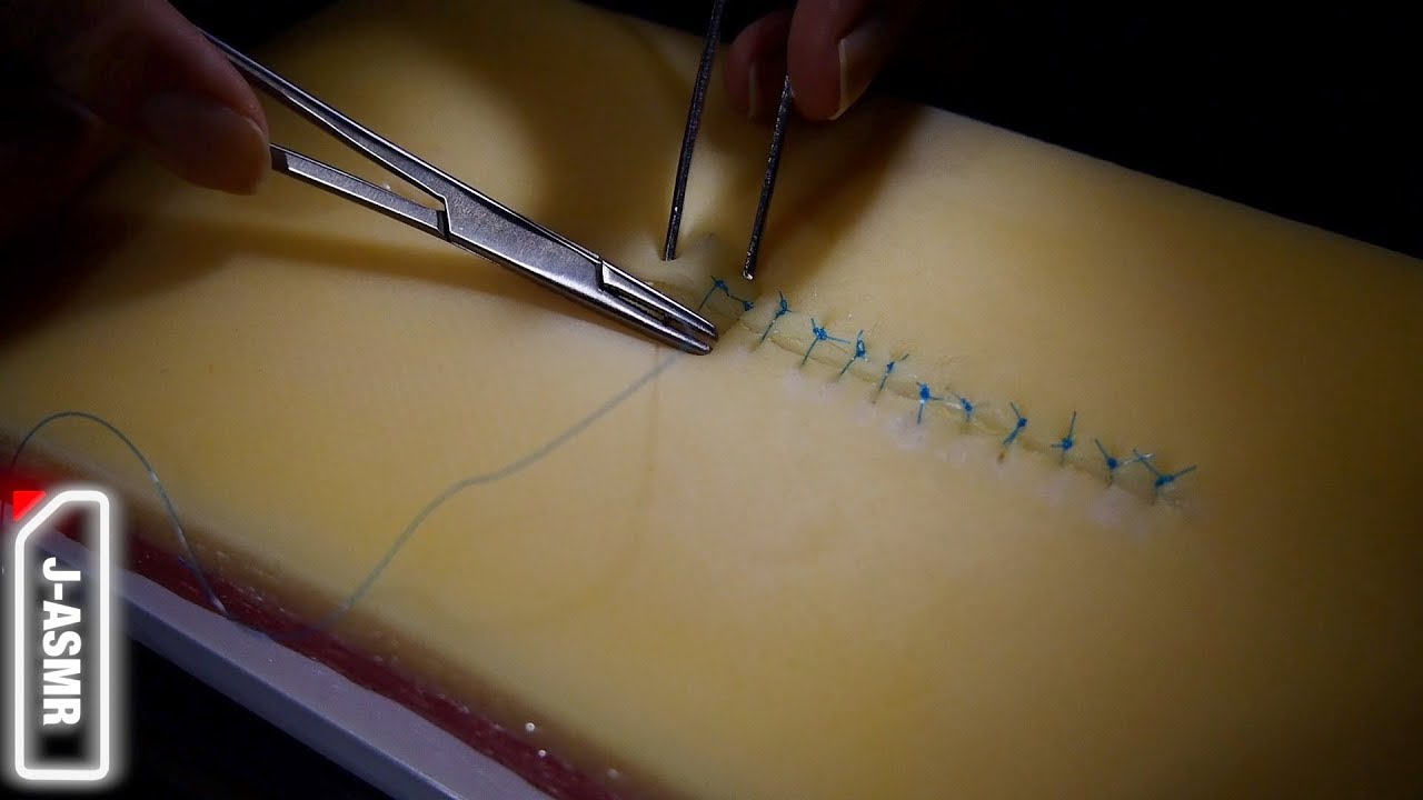 縫いますASMR - Suturing Sounds⧻⧻ - YouTube