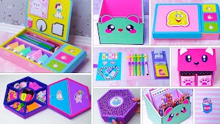 5 DIY Amazing сardboard ideas // How to make pencil cases, organizers and a folder