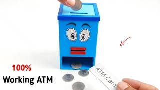 How to make Mini ATM Machine from Cardboard | Amazing Cardboard ATM Machine DIY