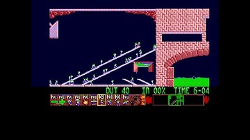 Lemmings Tricky Level 11 Walkthrough Amiga