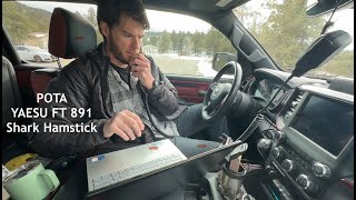 K3ARK: POTA | Shark Hamstick | Yaesu 891 | Homemade battery box