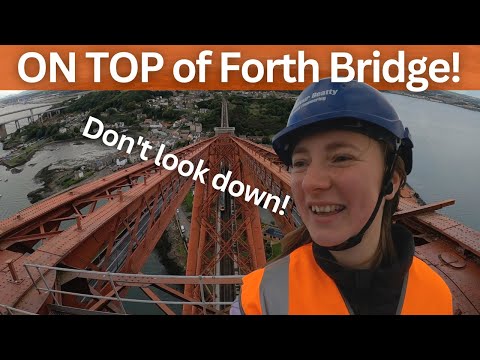 A rare glimpse at the view from the VERY TOP of The Forth Bridge!